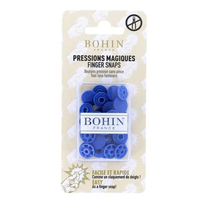Bouton pression - BOHIN - 13mm - Couleur: Bleu cobalt - Plastique - Magique