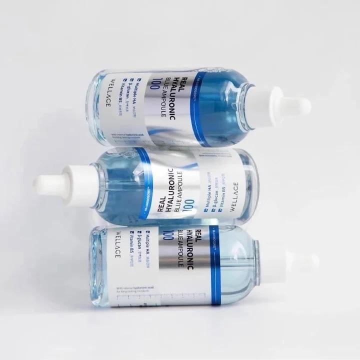 Ampoule bleue à l'acide hyaluronique WELLAGE Real 100 100 ml