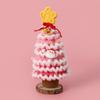 Handmade Crochet Christmas Tree Decoration Tabletop Knitted Small Artificial Flocking Christmas Tree for Home Office Holiday Decor