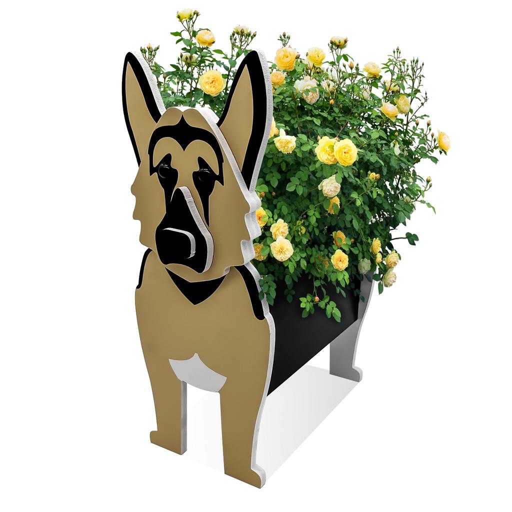 Garden Flower Pot Dog Planter Schnauzer Bulldog Poodle Corgi Yorkshire Garden Pots DIY PVC Flower Planter Garden Home Decor
