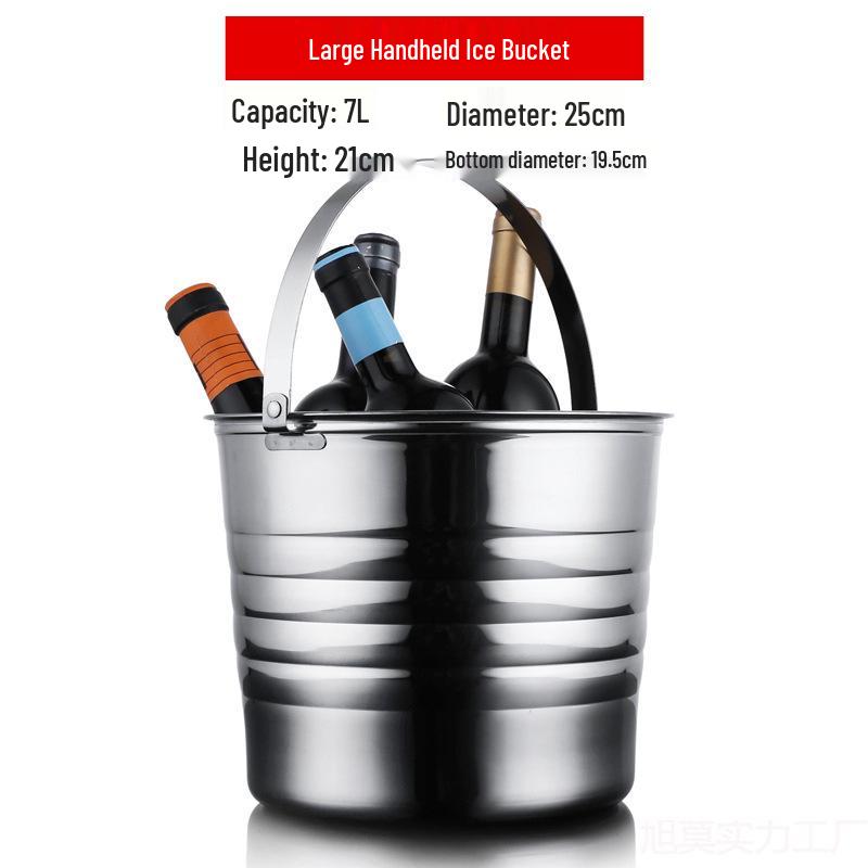 Stainless Steel Ice Bucket for Bar - Champagne & Beer Cooler