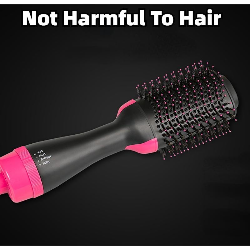 4 in 1 Hot Air Brush One-Step Heating Comb Straightening Brush Professional Electric Comb Brush Dryer and Straightening Brush EU Plug