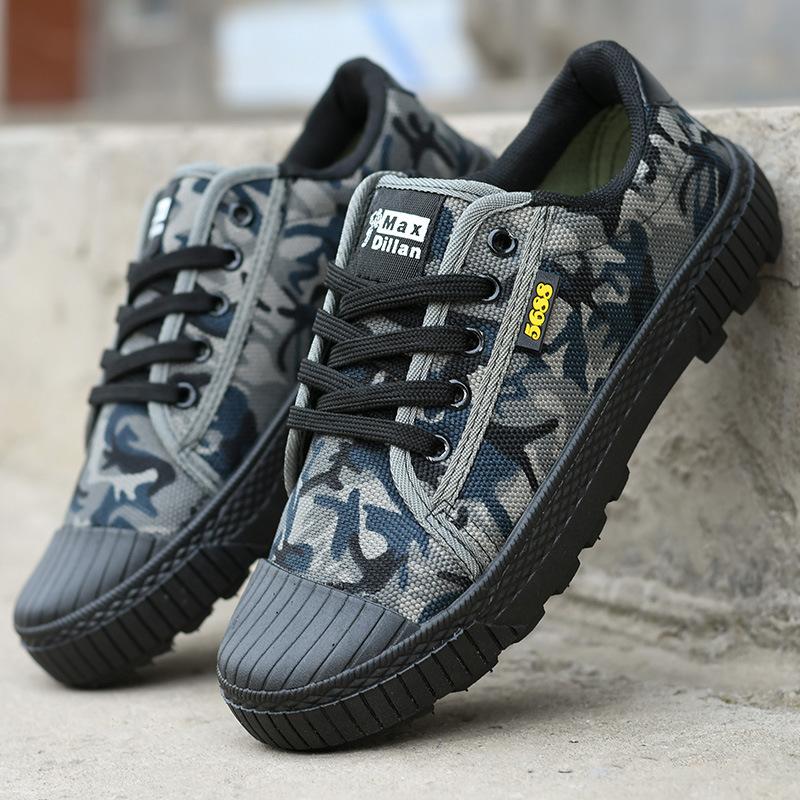 2025 New Liberation Shoes Men's High and Low-top Casual Yellow Rubber Shoes Training Shoes Construction Site Labor Insurance Shoes