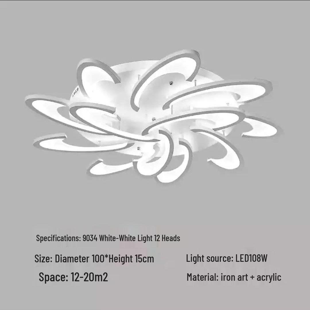 

Теплый романтический потолочный светильник в стиле ветряной мельницы для гостиной или спальни Single white light (note for warm light)