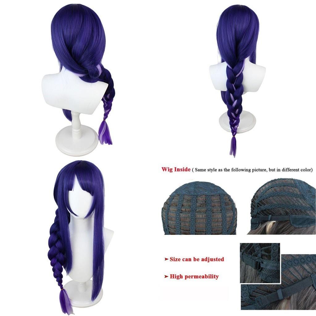 Genshin Impact Raiden Shogun Cosplay Wig With Luxurious Synthetic Hair For Anime Fans
