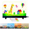 LED Drawing Board for Kids Gift, 20 X 30cm USB Powered Erasable Acrylic Illuminated Writing Tablet with Stand and Color Pencils