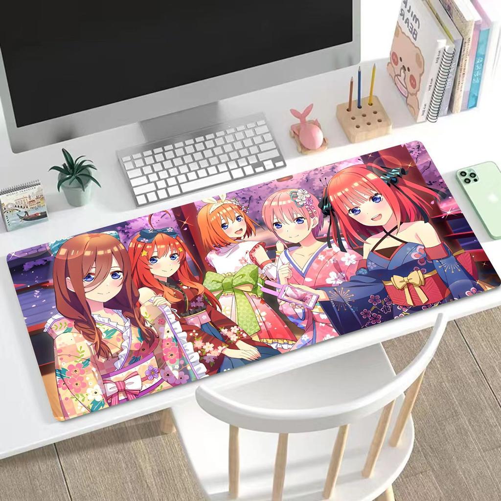 Anime "The Quintessential Quintuplets"King Size Keyboard Pad & Mouse Pad Featuring Ichika, Nino, Miku, Yotsuba, and Itsuki