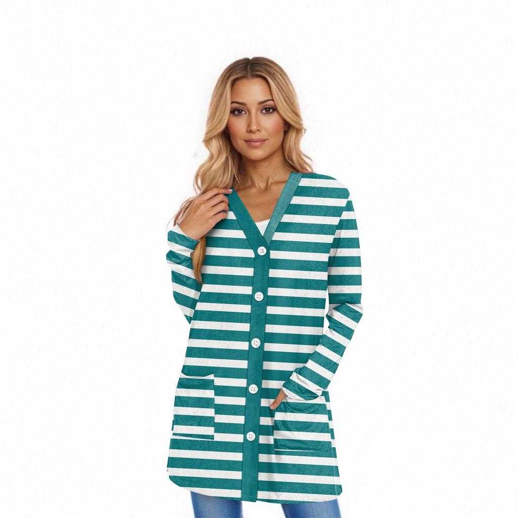 Women's Long Sleeve Cardigan Casual Jacket With Pockets Top