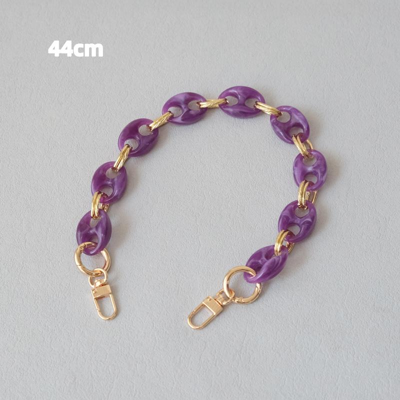 New Fashion Woman Bag Accessory Parts Leopard Candy Red Blue Acrylic Resin Metal Chain Strap Women Shoulder Crossbody Long Chain