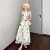 French Sleeveless Vest Floral Dress Children's Summer New Seaside Vacation Temperament Long Dress