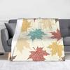 Maple Fallen Leaves Flannel Blankets Colorful Funny Throw Blanket for Sofa Bedding Lounge 200x150cm Bedspread