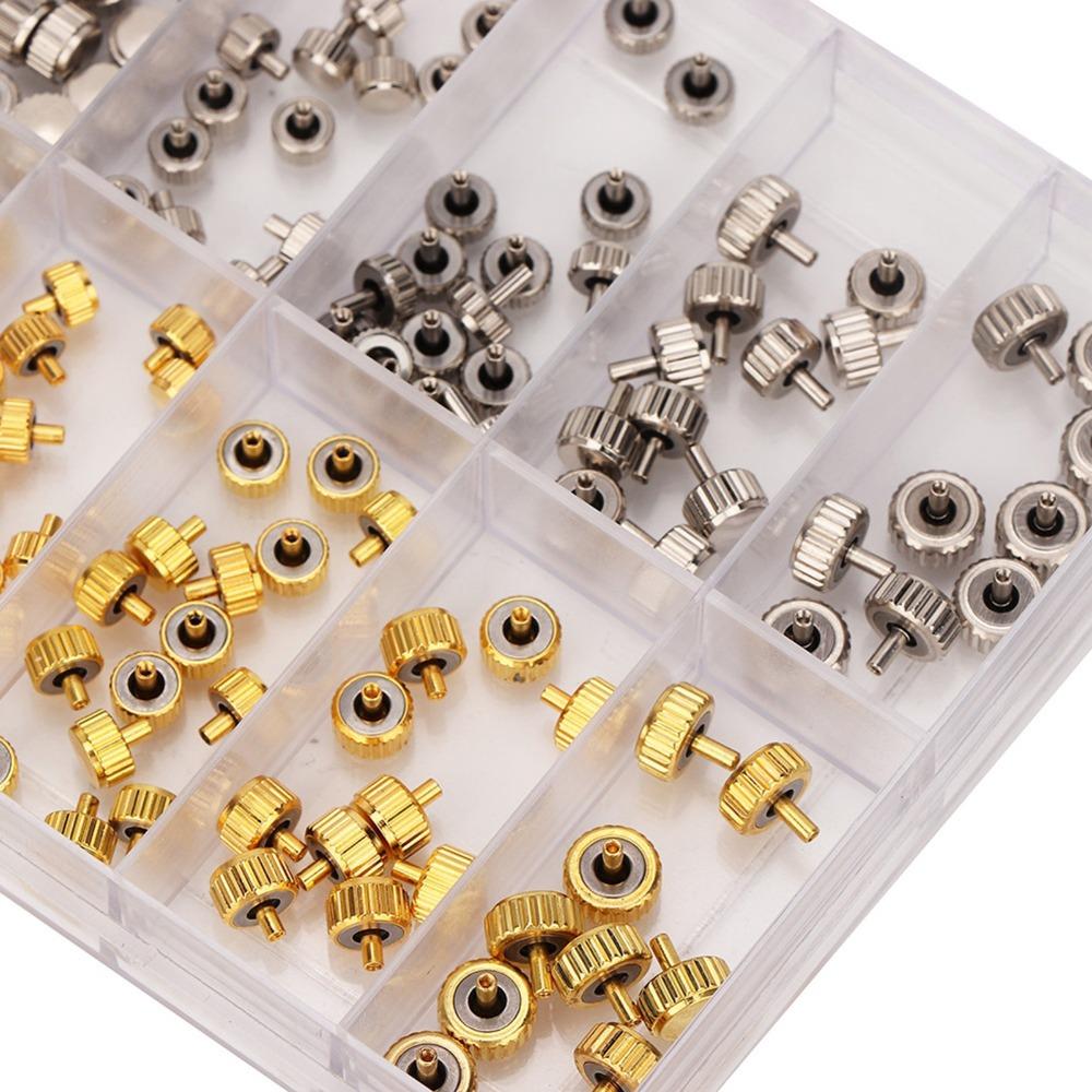 Steel Watch Crown Kit Silver Watch Crown Replacement Professional Watch Repairing Tool  Watchmakers
