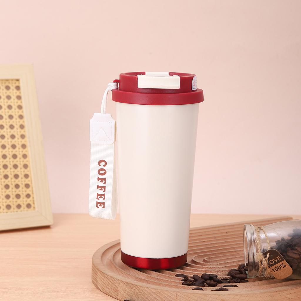 316 Stainless Steel Thermos Cup Straw Cup High Value Water Cup Large Capacity with Tea Leak Double Drink Coffee Cup