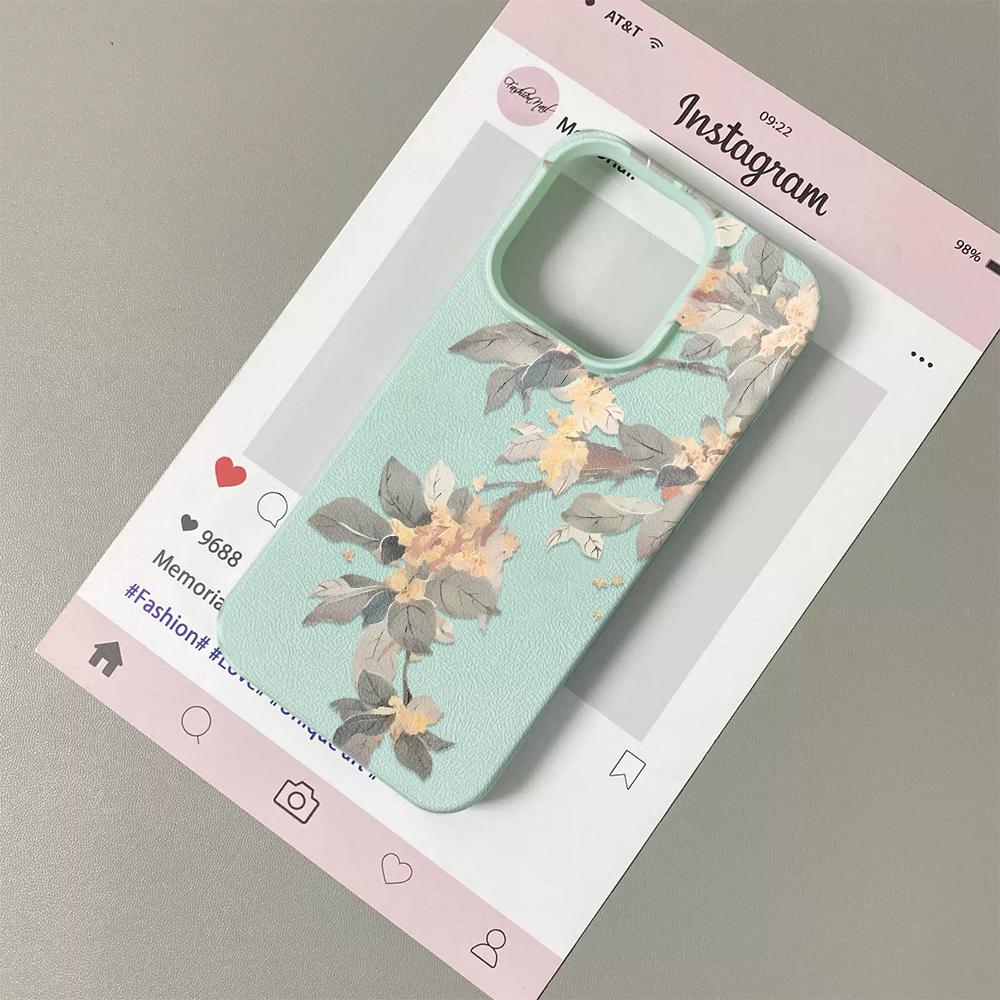 Cute Floral Art Phone Case For IPhone 17 Air 11 16 13 Pro 15 14 12 Pro Max Case 16E 15 Plus Aesthetic Protective Soft Cover