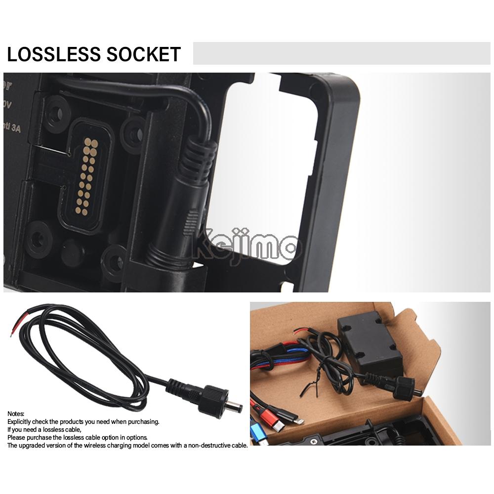 Für BMW F700GS F800GS F900XR F900R S1000XR R1200RS S 1000 XR Motorrad Kabelloses Ladegerät USB Navigation Handyhalter 12MM