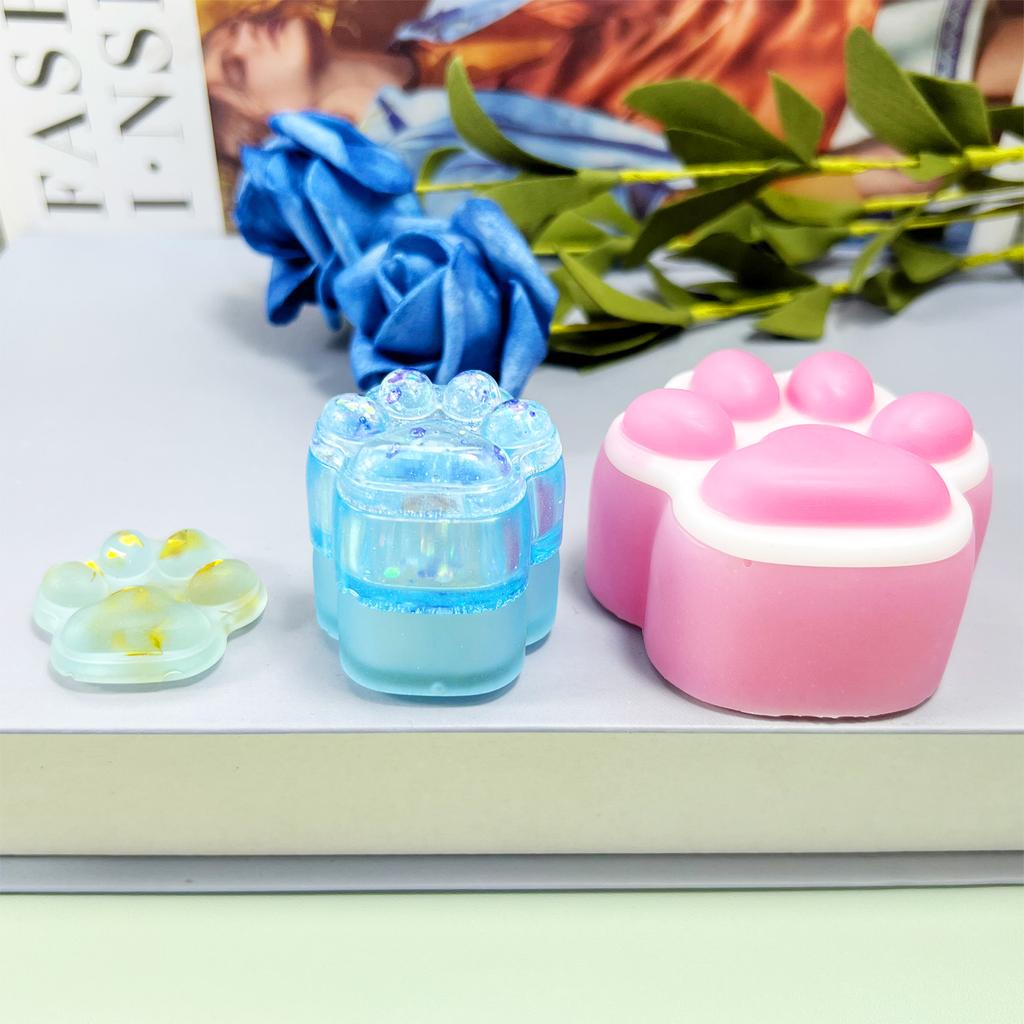 Mini Cat Claw Storage Box Silicone Mold Soft Epoxy Resin Mould DIY Home Decorations for Jewelry Making Crafts Casting