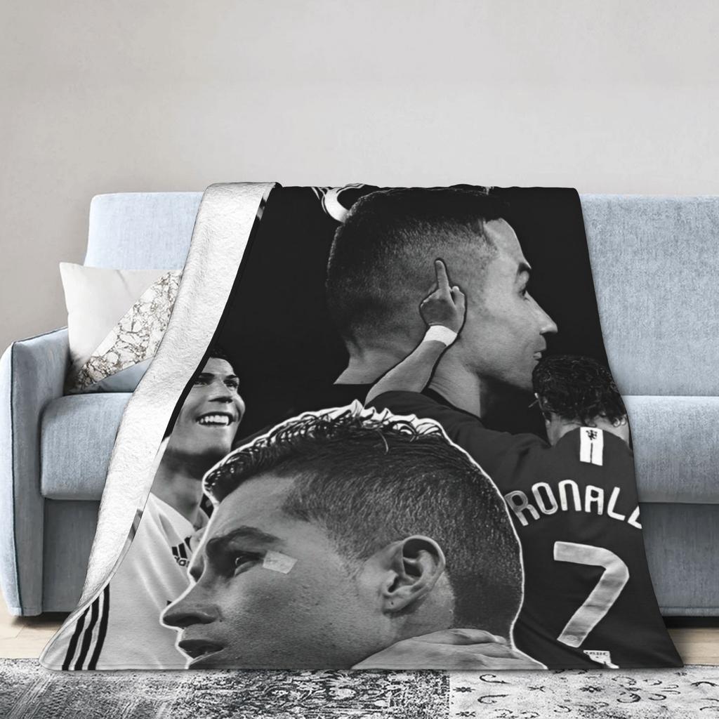 CR7 Blanket Ronaldos Wool Funny Warm Throw Blankets for Home Textile Decor