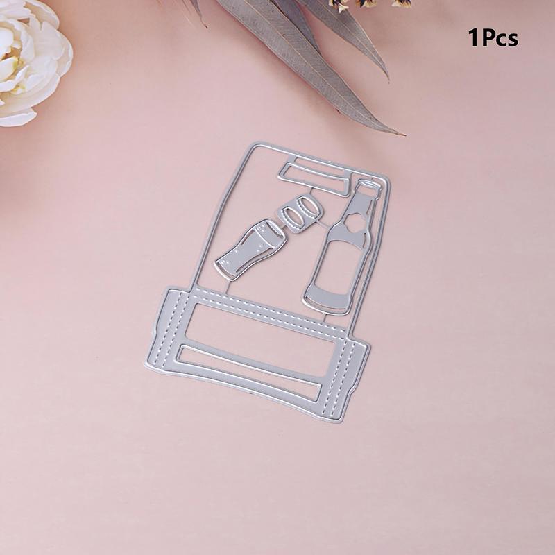 

1/2Pcs Beer Bottle Basket Metal Cutting Dies Stencils Diy Crafts Making Scrapbooking Photo Album Decorative Molds