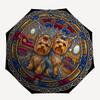 Royal Canine pattern umbrella, portable and foldable design, 8 ribs, a casual accessory for Halloween, Christmas, and birthday gifts.