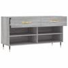 Shoe Bench Gray Sonoma 102x35x55 cm Particleboard