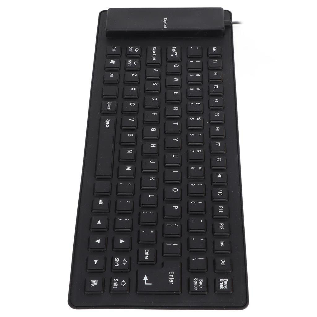 Silicone Keyboard Fully Sealed Design Lightweight Portable Silent Soft Comfortable USB Wired Silicone Keyboard for