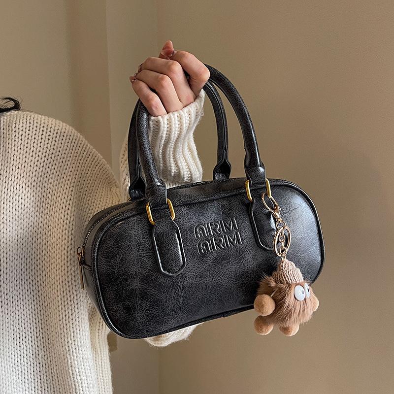 Today's Popular Women's Bags Versatile Bowling Portable Small Square Bags Women's Solid Color Shoulder Messenger Bags