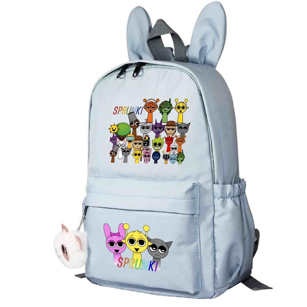 Campus Schoolbag Primary And Secondary School Students Cute Rabbit Ears Personalized Backpack Cartoon Printing