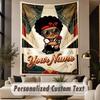 Custom Text Printed Tapestry Bruno Mars Pattern Large Wall Hanging Indoor Room Decor
