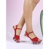 Versatile Wedge Heel Sandals Women's Summer New Sexy Crystal Transparent High Heels Heel Wedge Heel Sandals LFD-1108-4