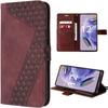 Case - E.F.Connection - Redmi Note 12 Pro+ 5G - Embossed Red PU Leather - Card Holder - Semi-rigid