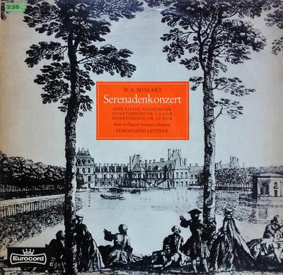LP Record WOLFGANG AMADEUS MOZART  BACHCOLLE  Serenadenkonzert J077 Eurocord 1966 UK Classical Used