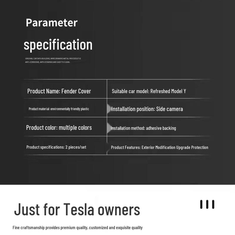 Kamera Boczna i Osłona Błotnika do Tesli Model Y3 – Odświeżone Akcesoria Zewnętrzne