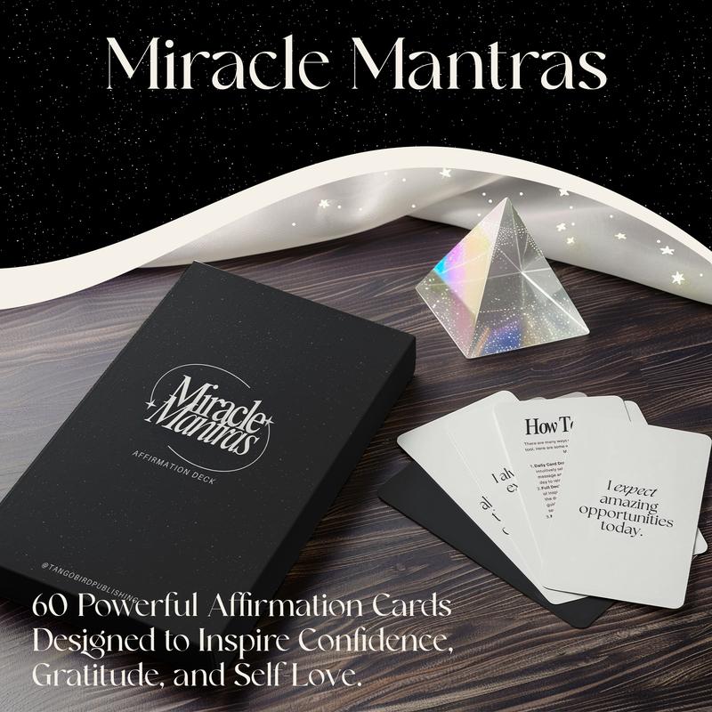 TangoBird Miracle Mantras Affirmation Deck - 60 Cards for Manifestation and Daily Affirmations