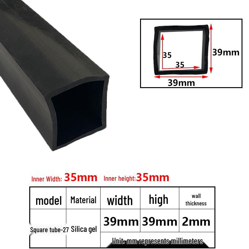 High-Temperature Resistant Silicone Square Tubing: Durable, Customizable, Aging-Resistant Rubber Sheath and Hollow Sealing Strip.