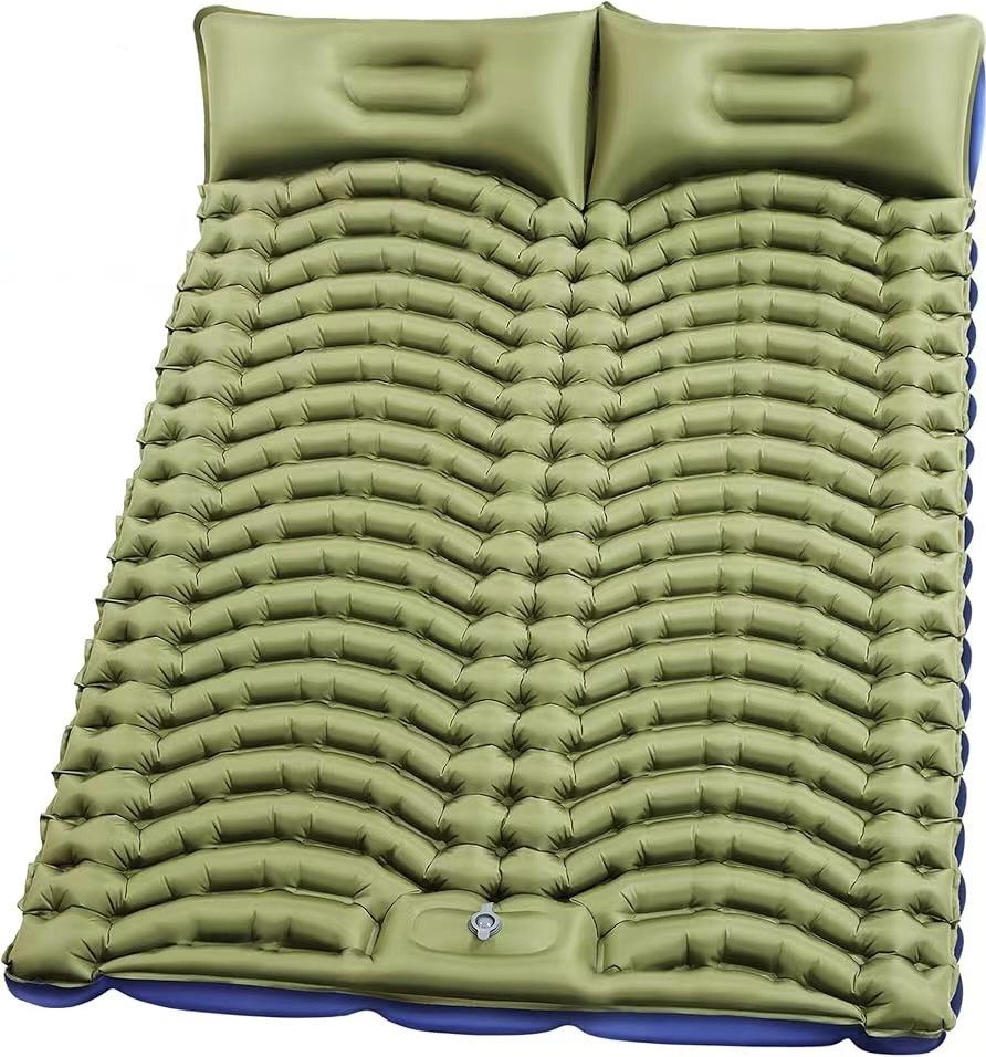 Double Inflatable Camping Sleeping Pad and Mattress