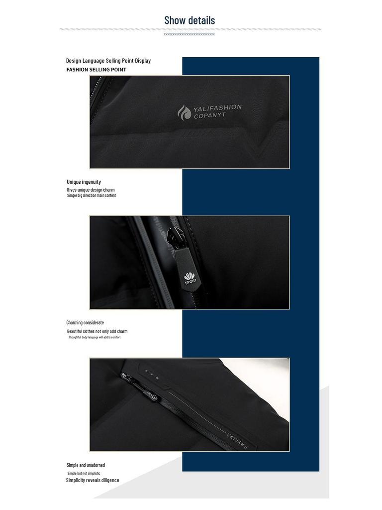 Męska lekka kurtka puchowa Pierre Cardin o dopasowanym kroju - Casualowy płaszcz jesienno-zimowy dla osób w średnim wieku i starszych