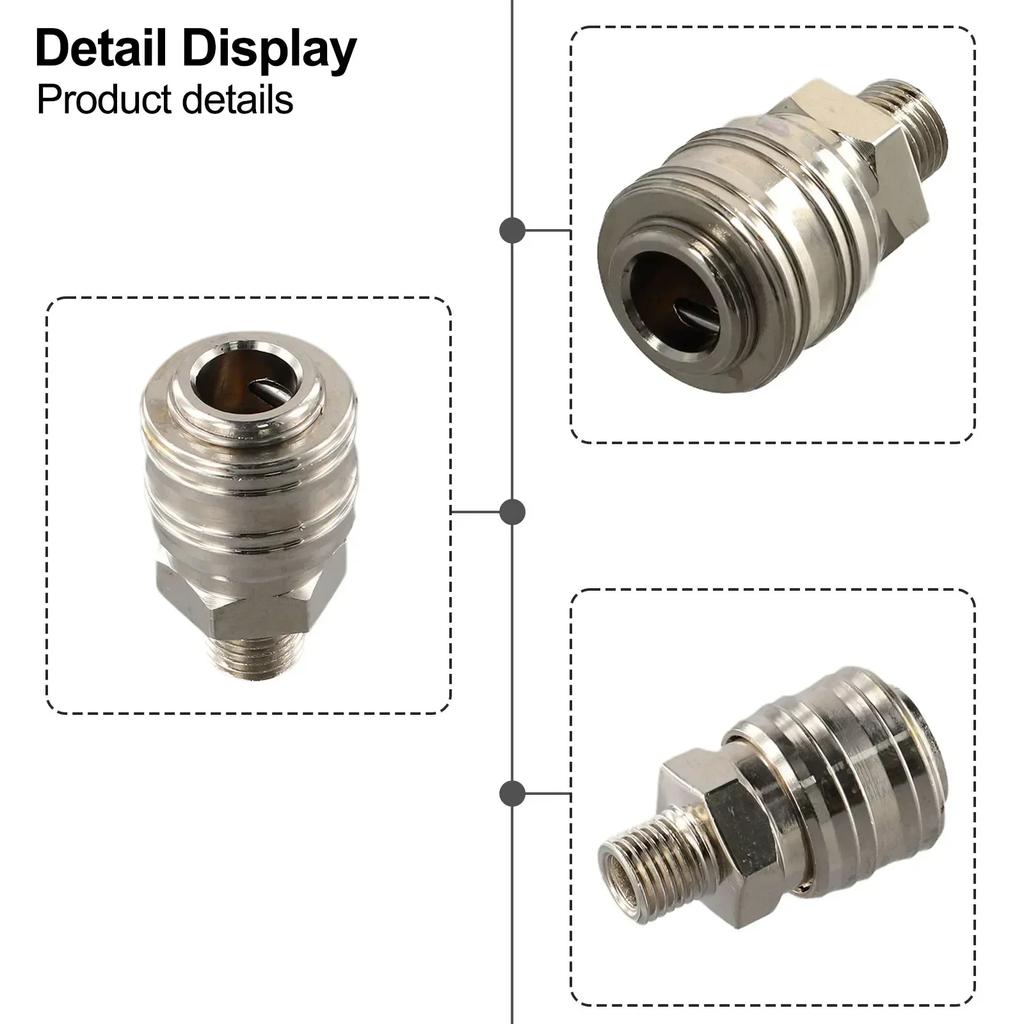 Compressor Connector Fitting Female Sturdy Euro Air Line Hose Compressor Connector Fitting with 1/4BSP Male Thread
