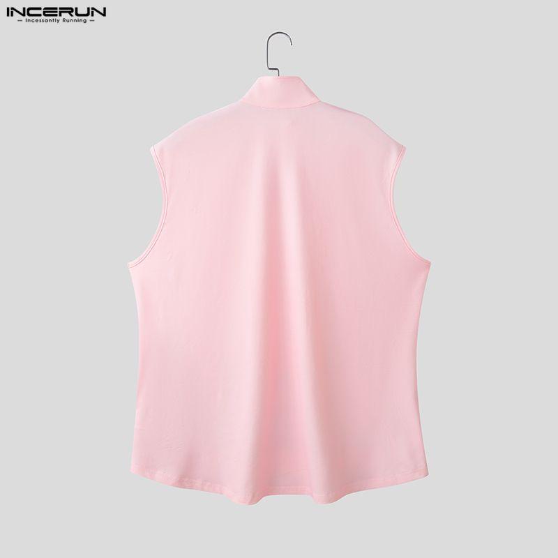 INCERUN Summer Oversized Men Sleeveless Print Casual Loose Tank Tops Vest