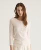 Oteumilkape Tencel Wool Henley Neck T-Shirt - Ivory