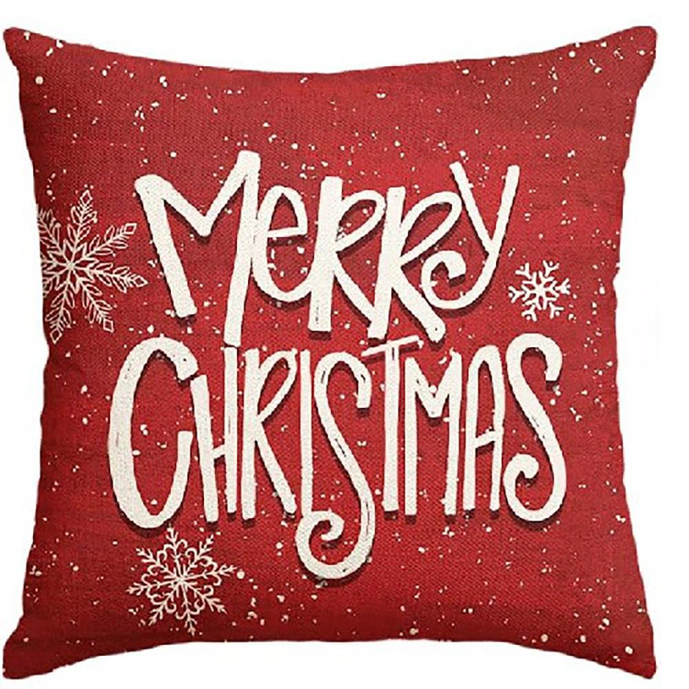 Christmas Themed Pillow Covers: Snowman, Let it Snow, Merry Christmas, Santa Skiing Sofa bed cushion cover,home decoration