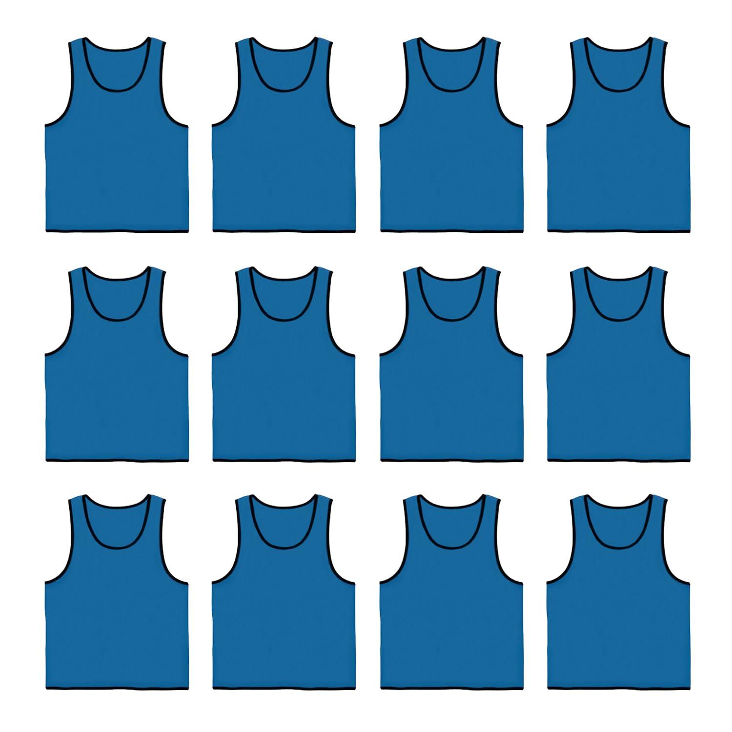 

[LEVANA] Adult Team Bibs, 12-Piece Set, Mesh, Breathable, Lightweight, Unisex, for Soccer, Basketball, Futsal, School, Sports Day, Community Events (1