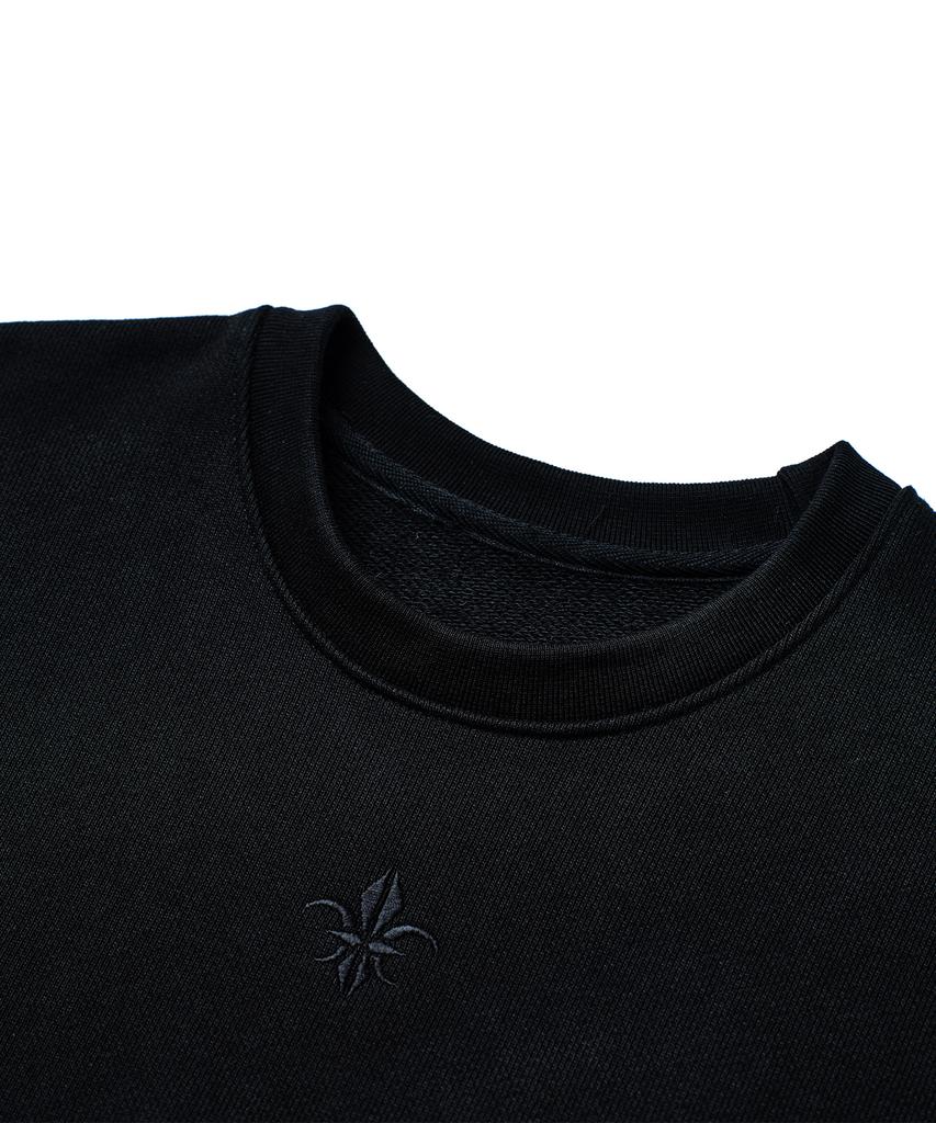 CARMID Lettering Noble Black Embroidered Sweatshirt