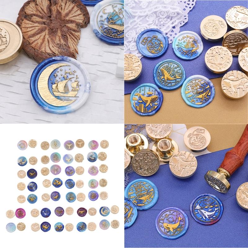 Meerestier Wachssiegelkopf, Ozean-Serie Wachssiegelstempelkopf Ersatz für Einladungen Briefumschlag