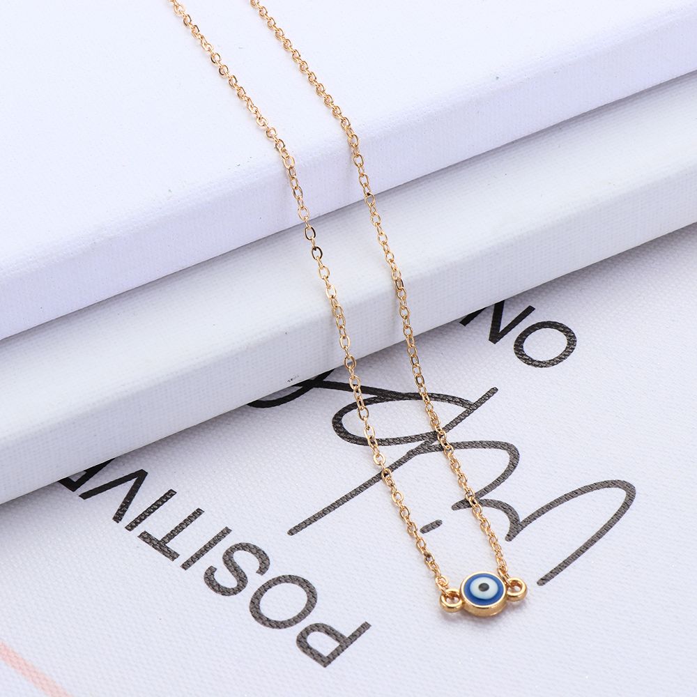 Olycksöga Hänge Halsband Dam Mode Smycken Nyckelben