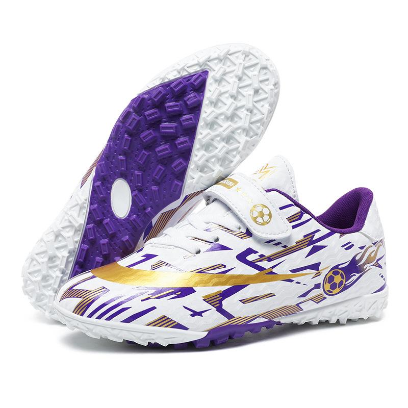Children's new football shoes Broken nails Long nails Broken nails Rotary buckle Grass student game football shoes Small size football shoes