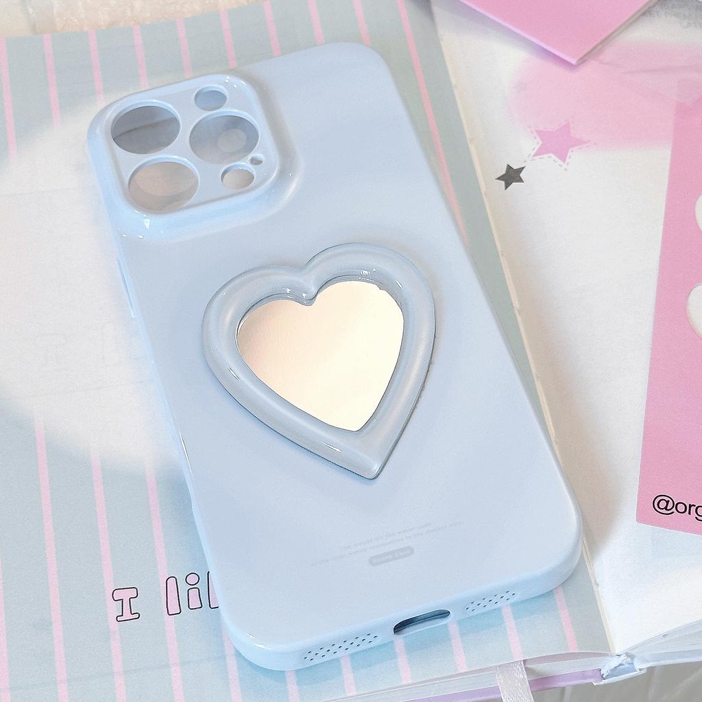 Love Mirror Three dimensional Suitable for IPhone16 Mobile Phone Case Apple 15promax Philin Soft 13 All Inclusive 14 Niche
