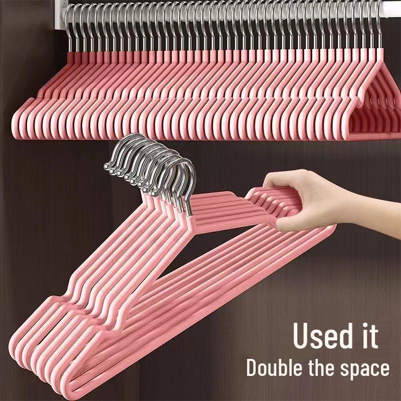 Adult Non-Slip White Hangers - Set of 10, Thickened & Non-Marking