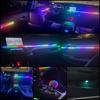 18 IN 1 6IN 1 Symphony Strip RBG 64 Color Acrylic Guide Fiber Strip Car Ambient Interior Decorative Atmosphere Lamp LED Strip