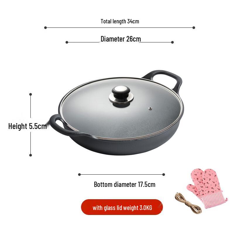 ZISIZ Cast Iron Frying Pan