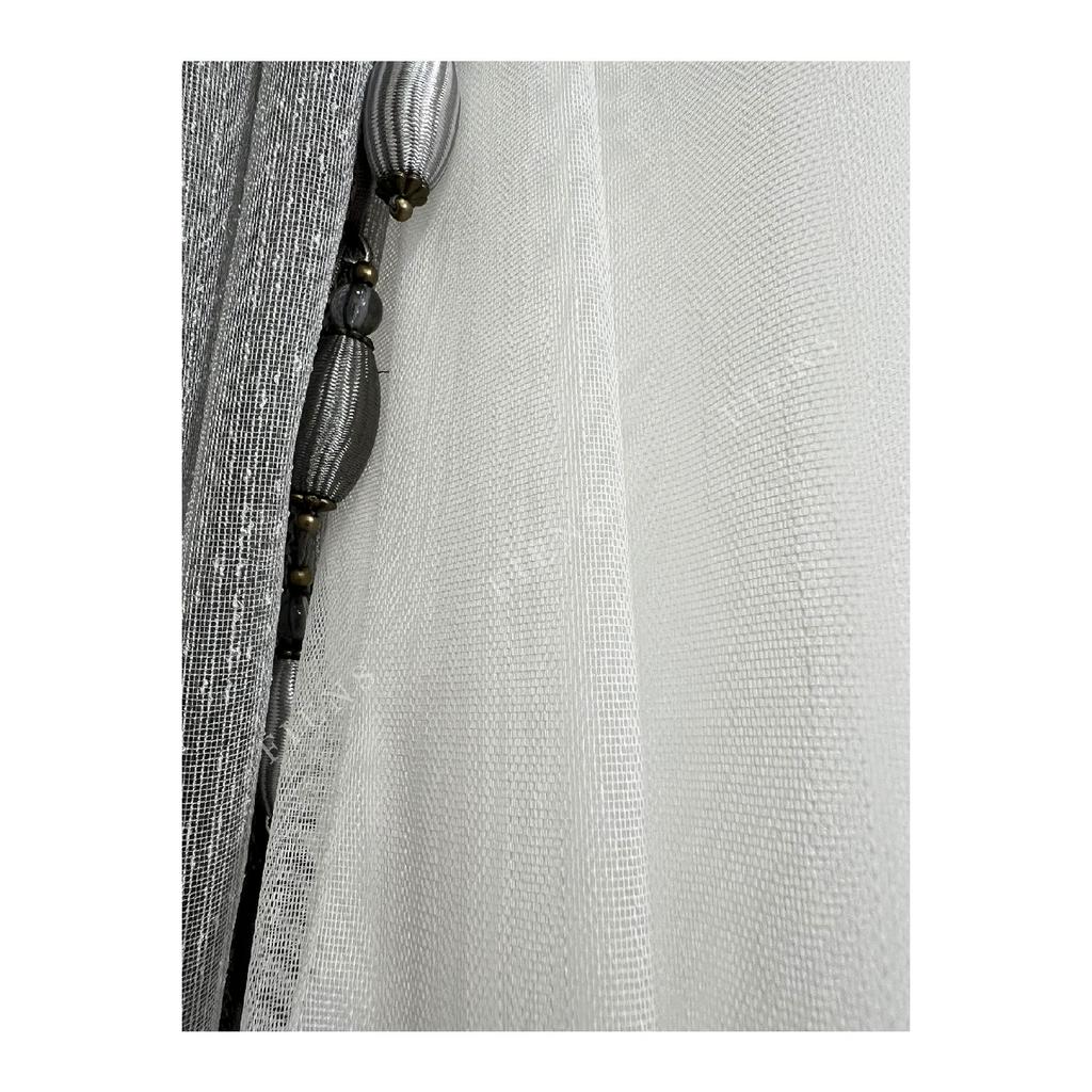 Ta Ttemstil's Bamboo 1/2 Layer Medium Pleated Tulle Curtain Suitable For Every Room No Ironing Required